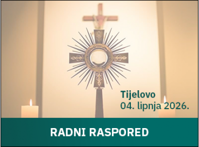 [obavijest] radni raspored za Tijelovo 2026.