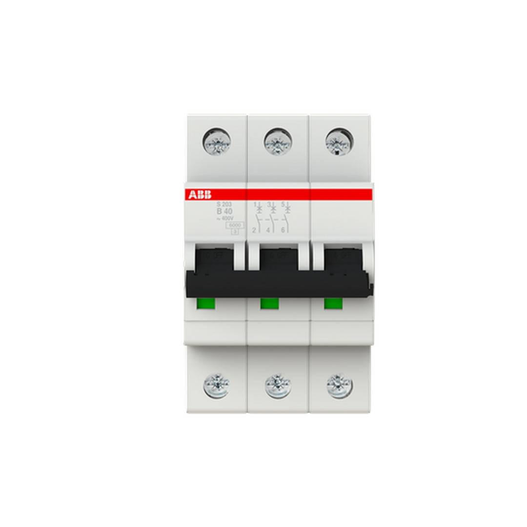 OSIGURAČ AUTOMATSKI - 3P - B KARAKTERISTIKE - 40A - S203-B40 - 10kA - ABB  OSIGURAČ AUTOMATSKI - 3P - B KARAKTERISTIKE - 40A - S203-B40 - 10kA - ABB