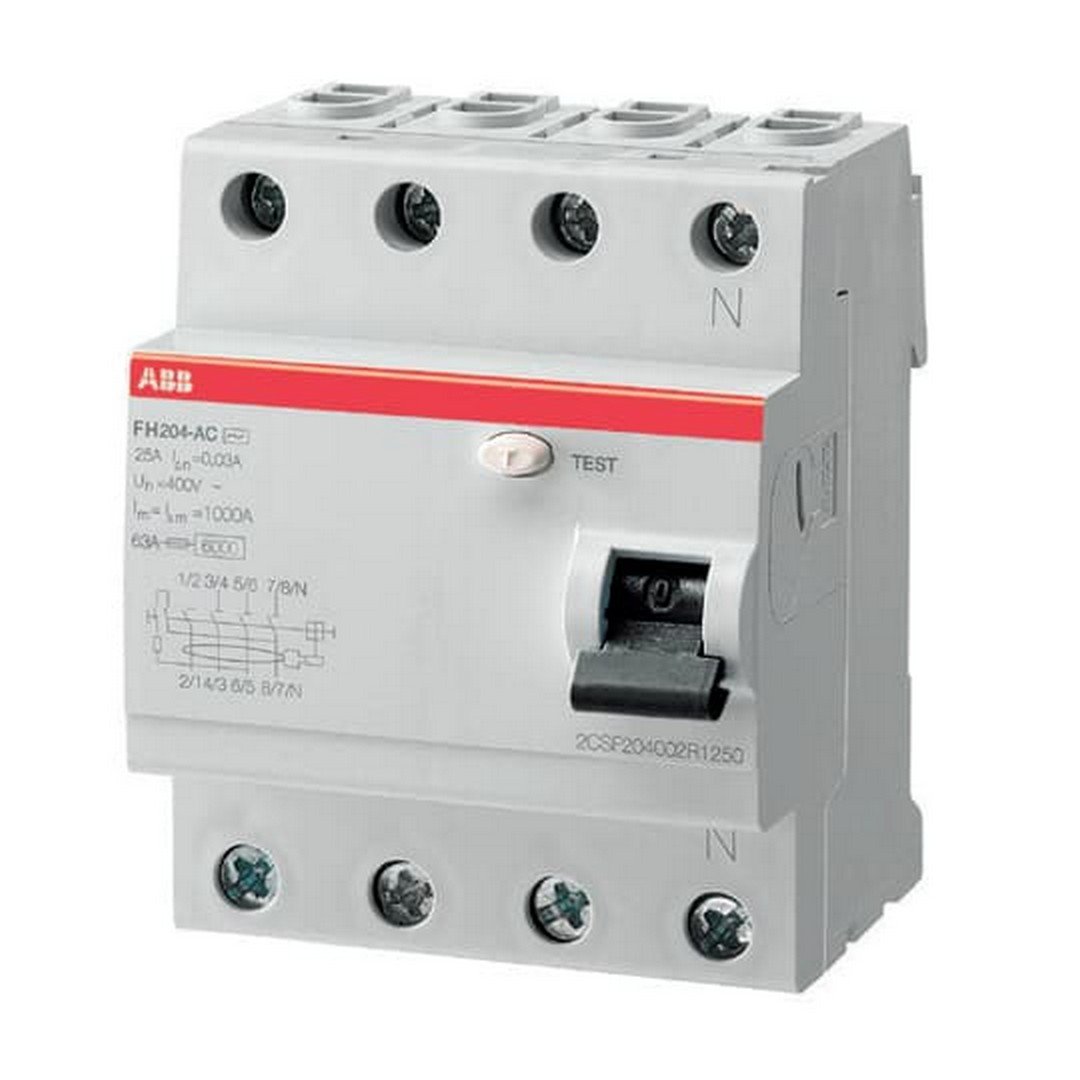 SKLOPKA FID - 4P - 25/0.3A - FH204AC - 6kA - ABB SKLOPKA FID - 4P - 25/0.3A - FH204AC - 6kA - ABB
