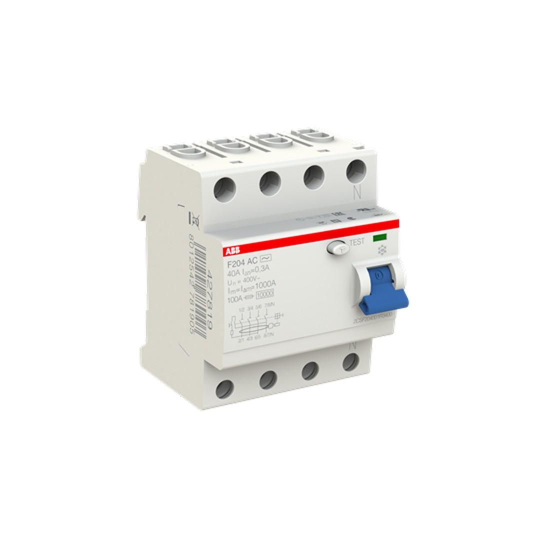 SKLOPKA FID - 4P - 40/0.3A - 10KA - F204AC - ABB   SKLOPKA FID - 4P - 40/0.3A - 10KA - F204AC - ABB