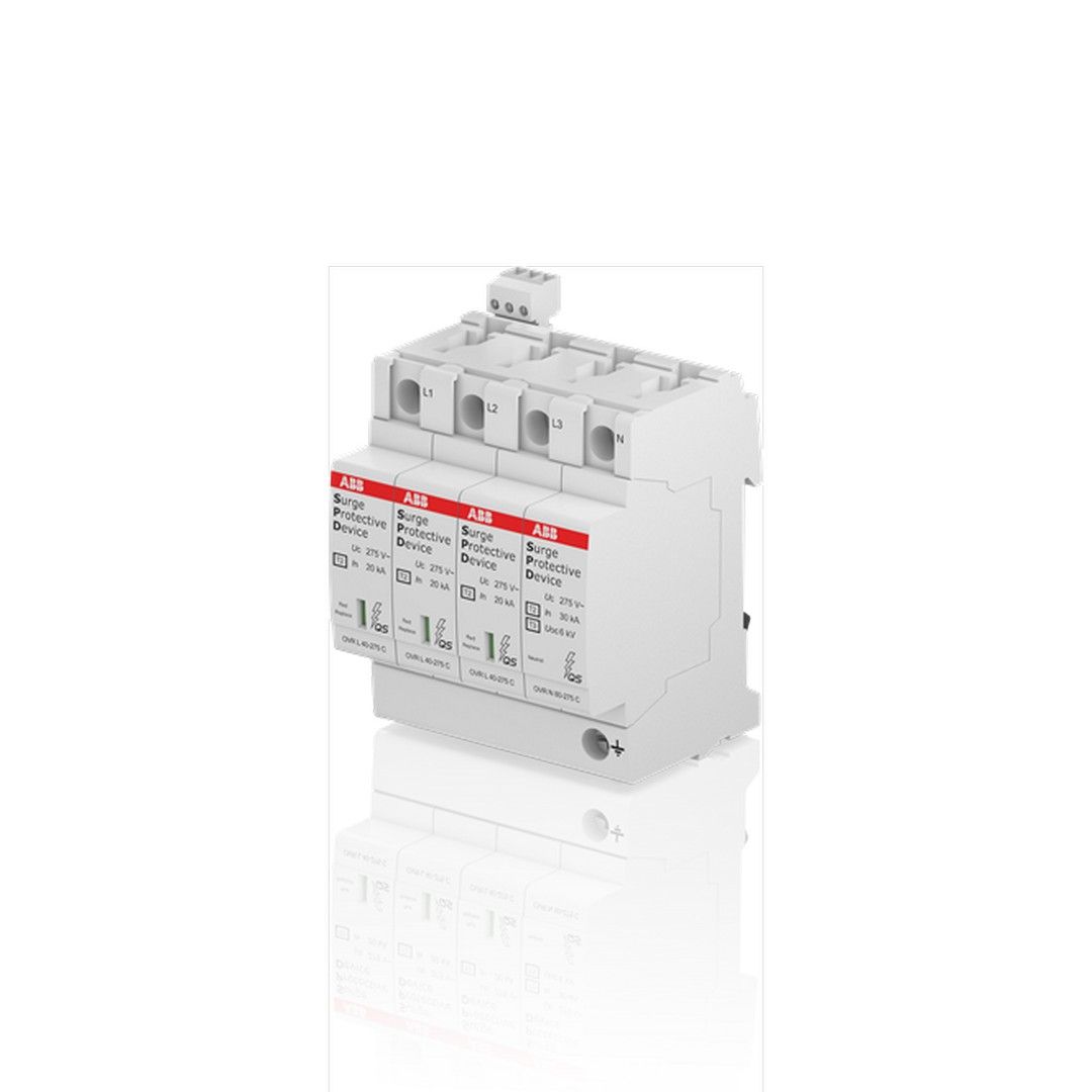 ODVODNIK PRENAPONA - KLASA C - 3P+N - OVR T2 - 3N - 40kA-275V - ABB ODVODNIK PRENAPONA - KLASA C - 3P+N - OVR T2 - 3N - 40kA-275V - ABB