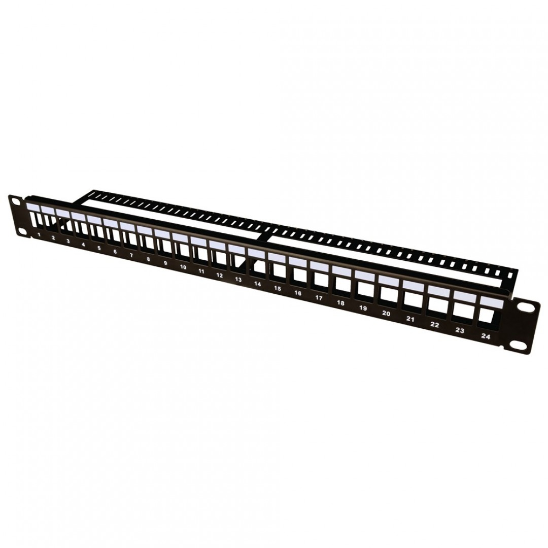PANEL 19" - 24XRJ45 - UTP - MODULARNI - BEZ MODULA+DRŽAČ - CRNI PANEL 19" - 24XRJ45 - UTP - MODULARNI - BEZ MODULA+DRŽAČ - CRNI