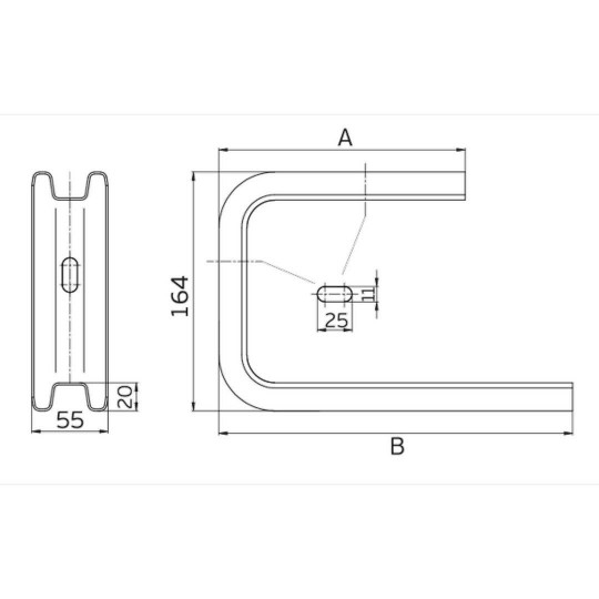 NOSAČ STROPNI C UNKLL/100  METALIS