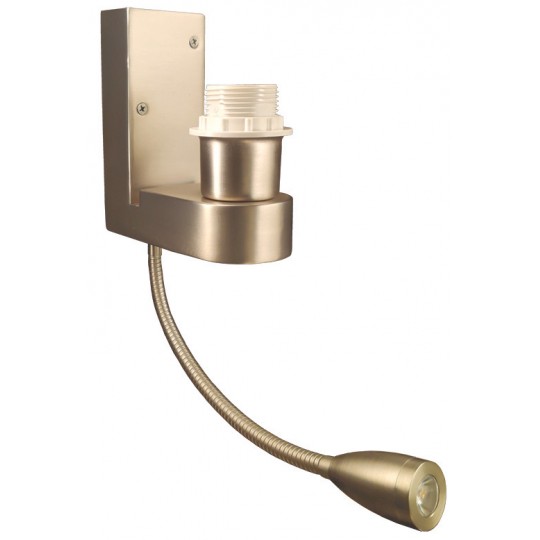 HOTELSKA SVJETILJKA ZIDNA - 40W - E27 - SA LED SVJETLOM ZA ČITANJE - 3W - SPECTRO