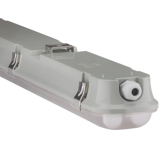 SVJETILJKA VODOTIJESNA ZA 2x120cm LED CIJEV - IP65 - PC - INOX - SPECTRO