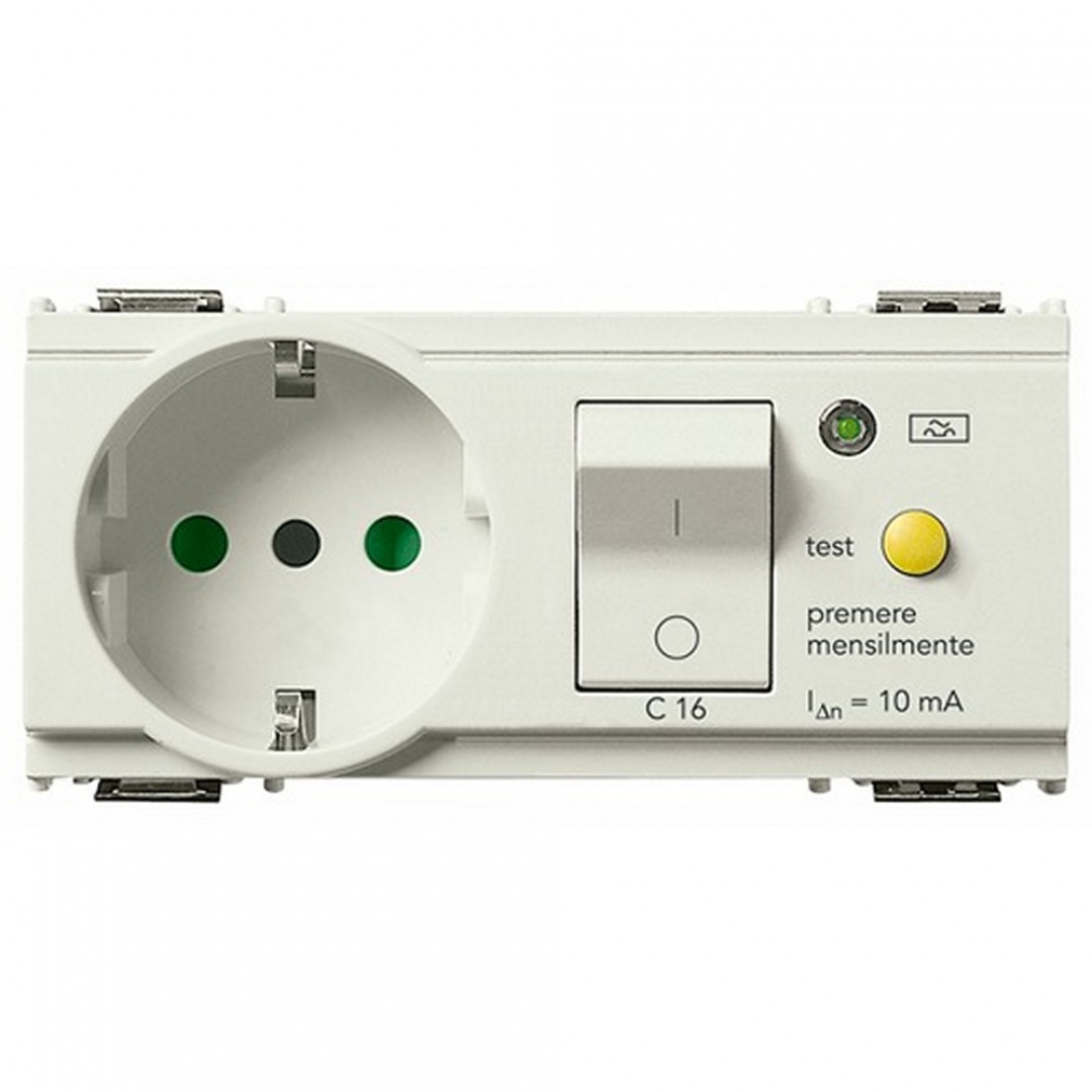 PRIKLJUČNICA - ŠUKO/P30 + STRUJNA ZAŠTITA + RCBO C16/10mA - 16286.B - 4M - IDEA - VIMAR PRIKLJUČNICA - ŠUKO/P30 + STRUJNA ZAŠTITA + RCBO C16/10mA - 16286.B - 4M - IDEA - VIMAR