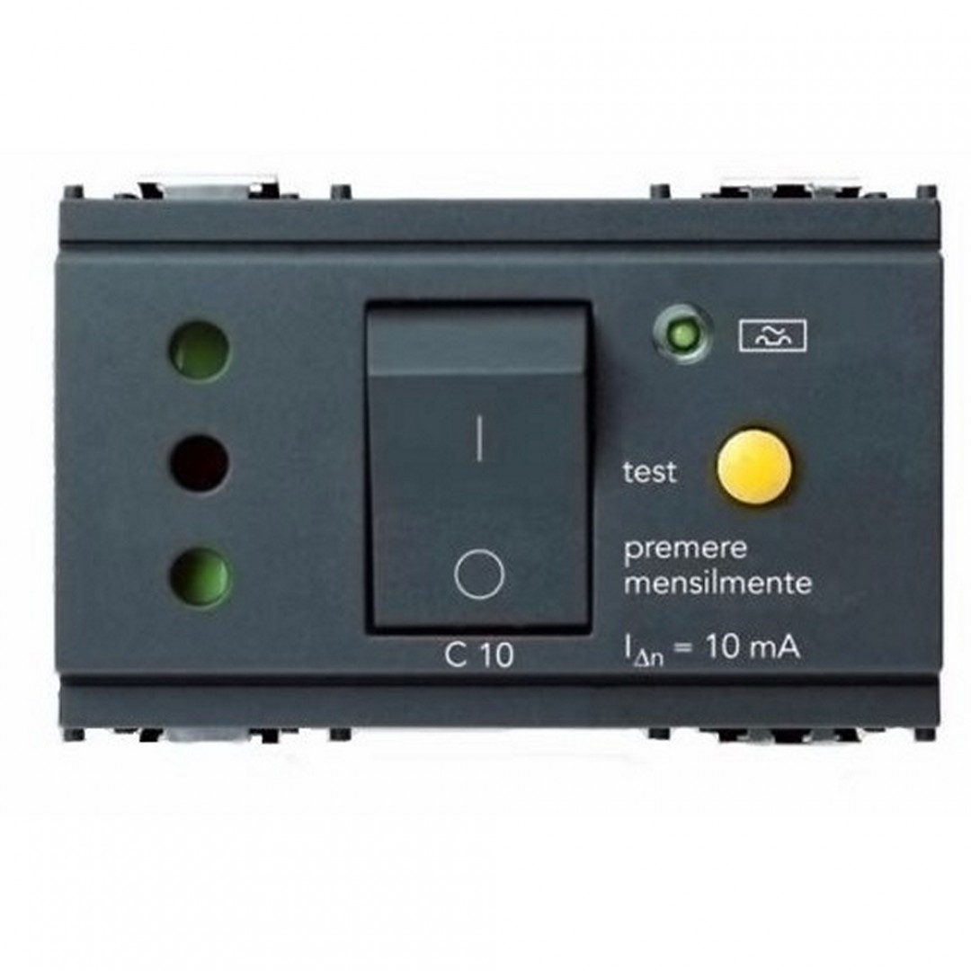 PRIKLJUČNICA - TALIJANSKI STANDARD - 3M - 10A - P11 + RCBO - 10mA/3kA - 16281 - IDEA - VIMAR PRIKLJUČNICA - TALIJANSKI STANDARD - 3M - 10A - P11 + RCBO - 10mA/3kA - 16281 - IDEA - VIMAR