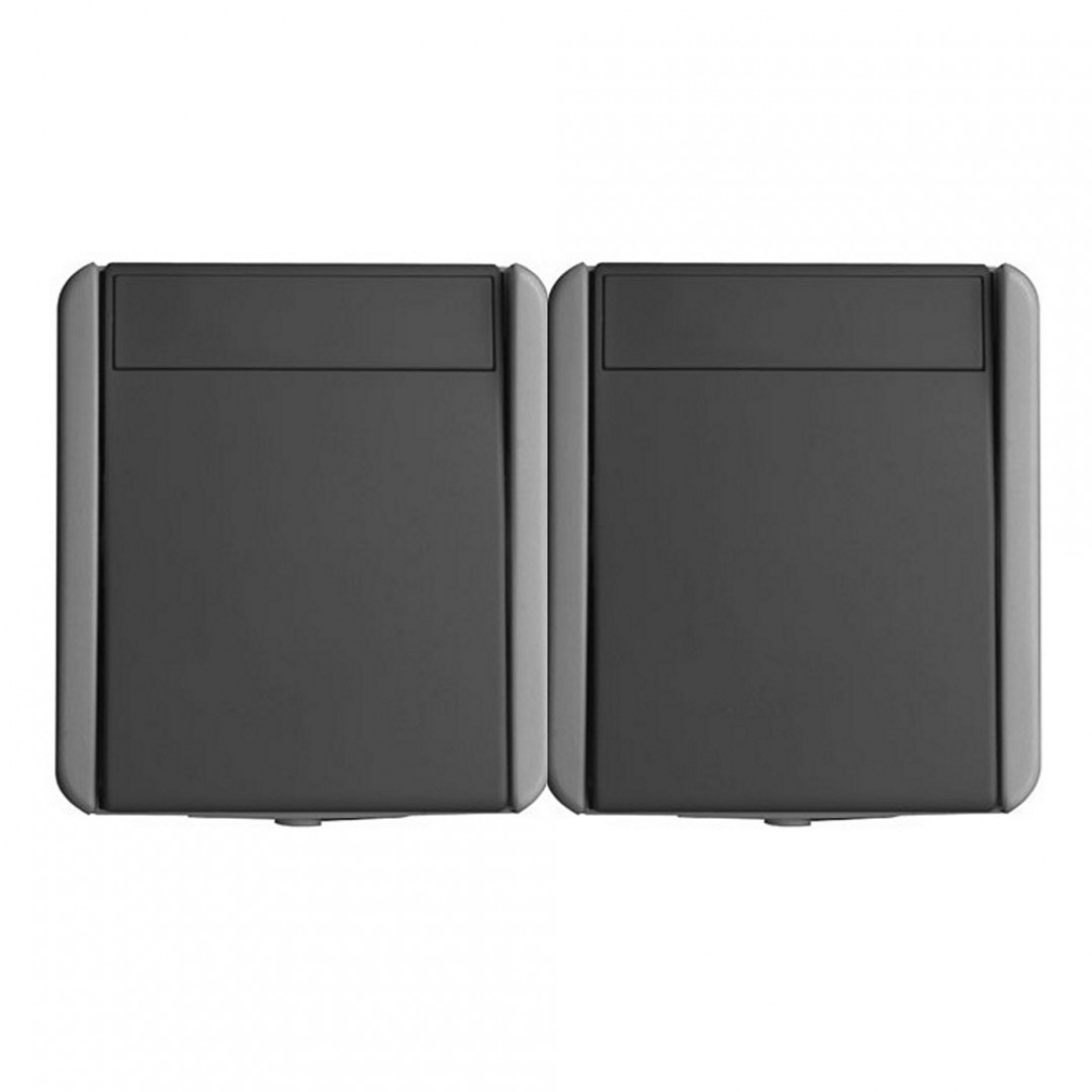 PRIKLJUČNICA ŠUKO - NADŽBUKNA DUPLA - SIVA - 2P+E 16A IP44 - CF10GY - FONTANA - TEM PRIKLJUČNICA ŠUKO - NADŽBUKNA DUPLA - SIVA - 2P+E 16A IP44 - CF10GY - FONTANA - TEM