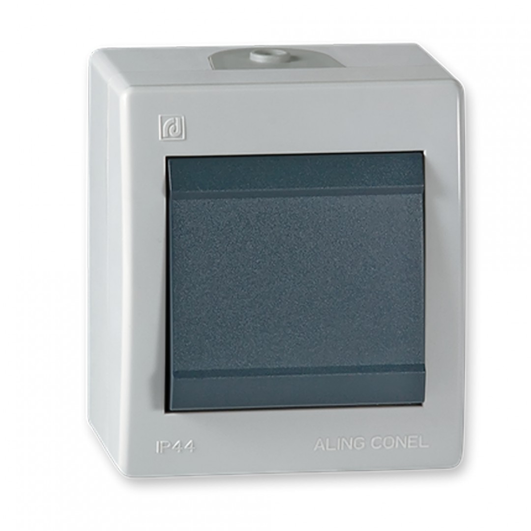 PREKIDAČ OG - IP44 - 10A - SIVI - ALING PREKIDAČ OG - IP44 - 10A - SIVI - ALING