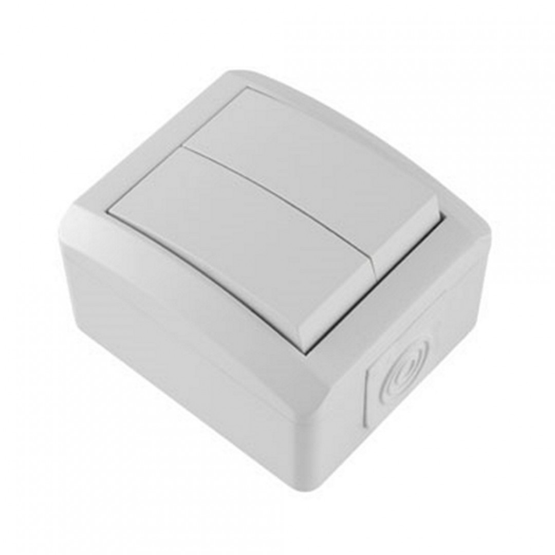 PREKIDAČ SERIJSKI - NADŽBUKNI - 12.01.004 - BIJELI - IP44 - METALKA MAJUR PREKIDAČ SERIJSKI - NADŽBUKNI - 12.01.004 - BIJELI - IP44 - METALKA MAJUR