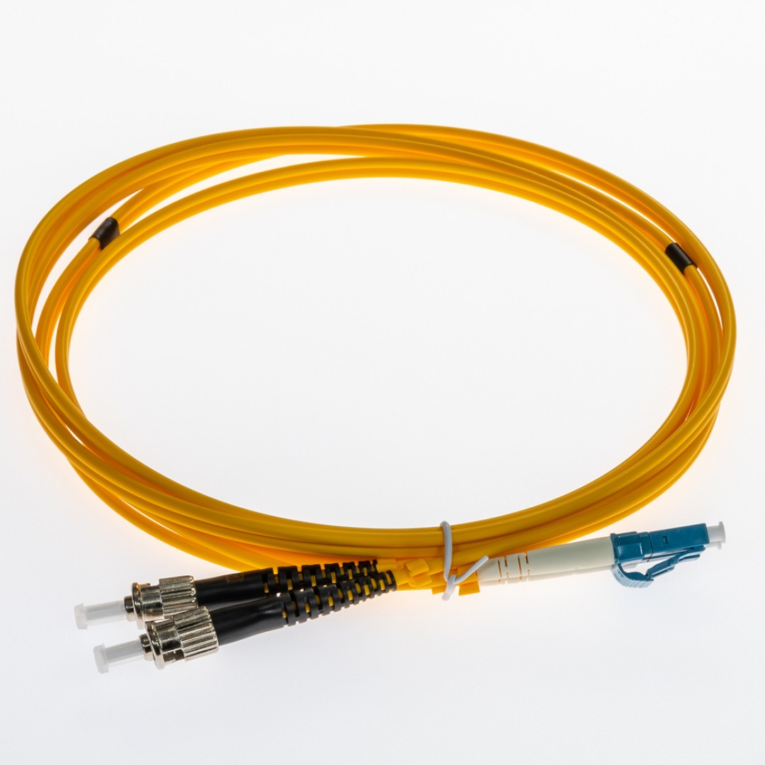 Cavo Fibra Ottica LC-ST 2 Metri – Single Mode 9/125 – Ponticello Duplex Per Rete Veloce