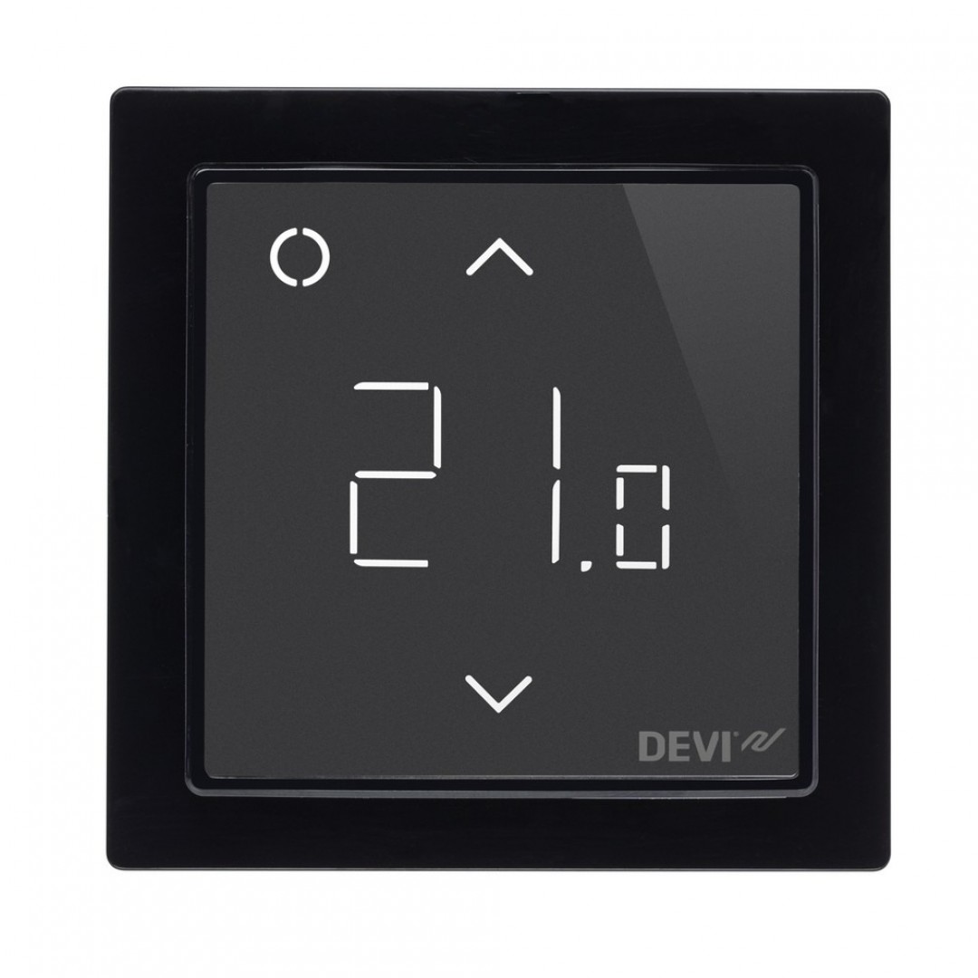 TERMOSTAT S PODNIM+PROSTORNIM SENZOROM - PODŽBUKNI - DEVIREG SMART - WI-FI - 16A - CRNI - DEVI  TERMOSTAT S PODNIM+PROSTORNIM SENZOROM - PODŽBUKNI - DEVIREG SMART - WI-FI - 16A - CRNI - DEVI