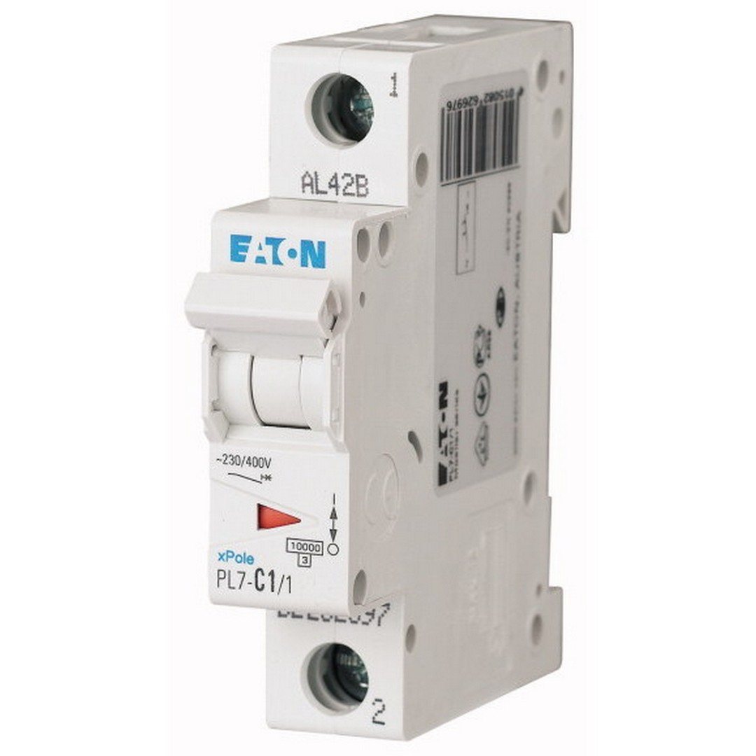 OSIGURAČ AUTOMATSKI - 1P - C KARAKTERISTIKE - 1A - 10kA - PL7-C1/1 - 262697 - EATON OSIGURAČ AUTOMATSKI - 1P - C KARAKTERISTIKE - 1A - 10kA - PL7-C1/1 - 262697 - EATON