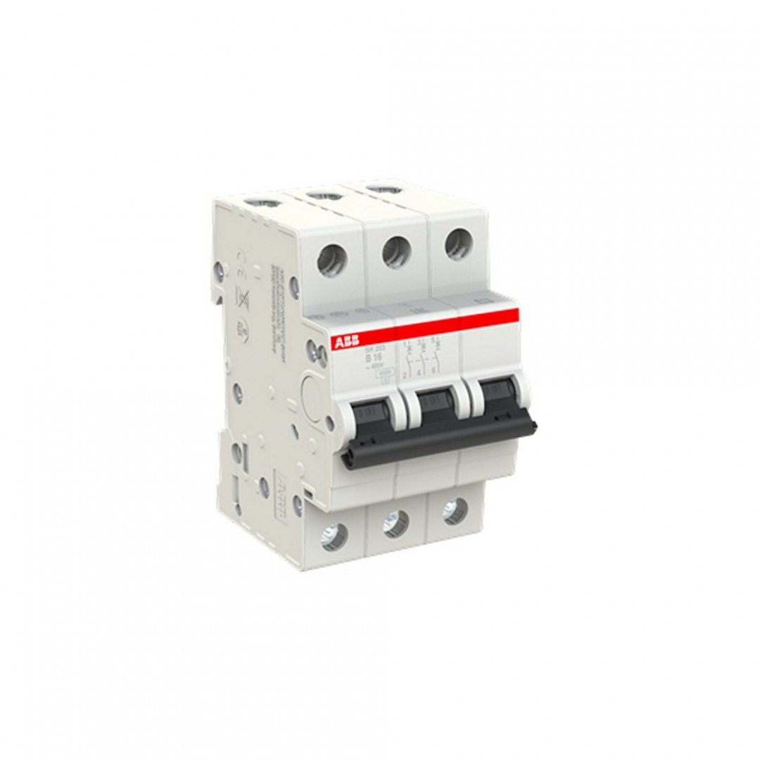 OSIGURAČ AUTOMATSKI - 3P - B KARAKTERISTIKE - 16A - SH203-B16 - 6kA - ABB   OSIGURAČ AUTOMATSKI - 3P - B KARAKTERISTIKE - 16A - SH203-B16 - 6kA - ABB