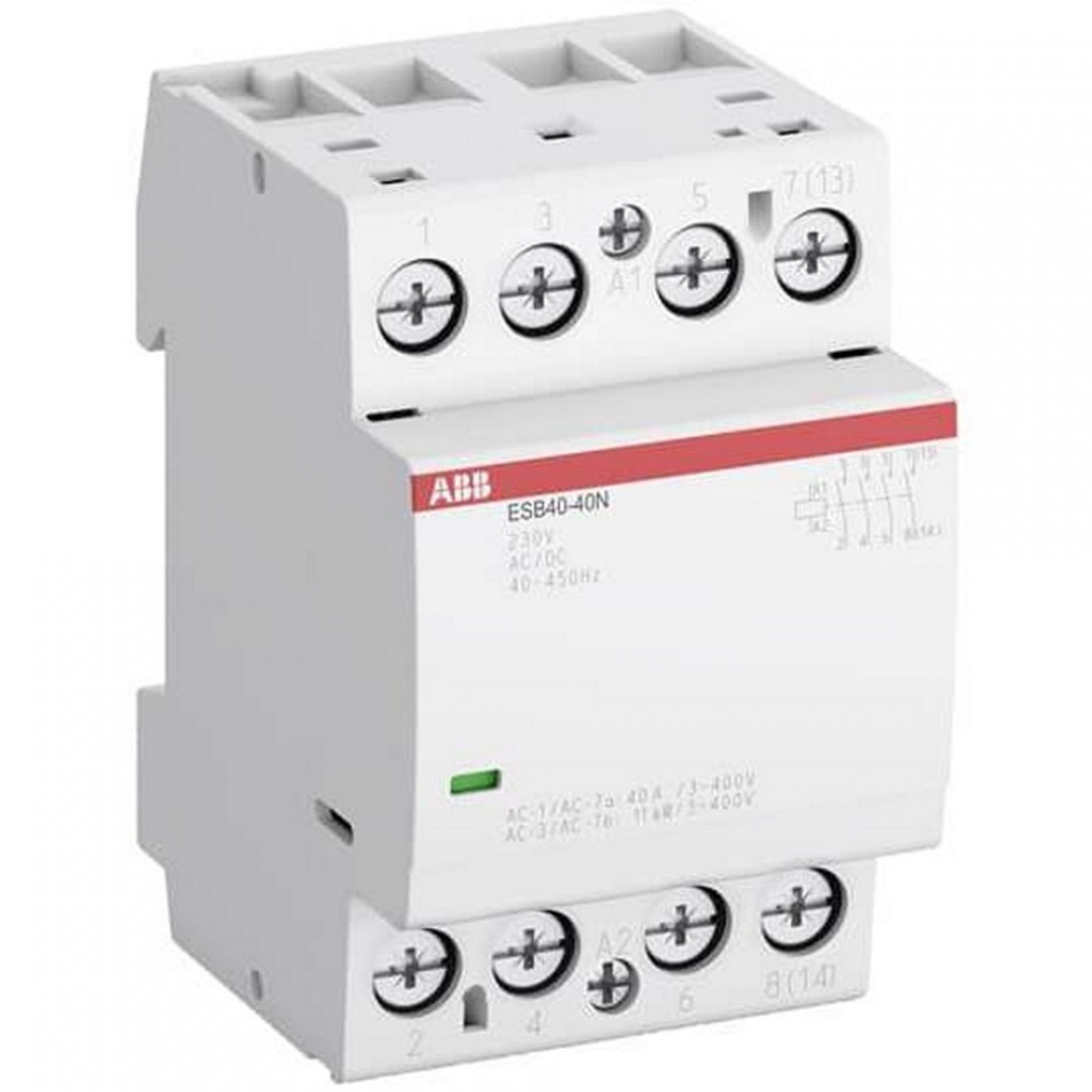 SKLOPNIK INSTALACIJSKI - 40A - 4NO - 230VAC/DC - ESB40-40N-06 - ABB SKLOPNIK INSTALACIJSKI - 40A - 4NO - 230VAC/DC - ESB40-40N-06 - ABB