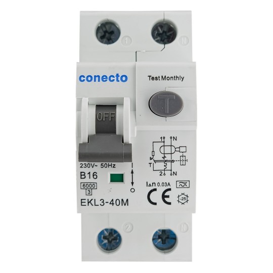 SKLOPKA KZS - B KARAKTERISTIKE - 16/0.03A -  6kA - CONECTO