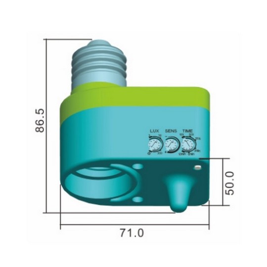 SENZOR RADARSKI + GRLO E27 - 60W max. - 360° - KRUG 1-8m - SPECTRO