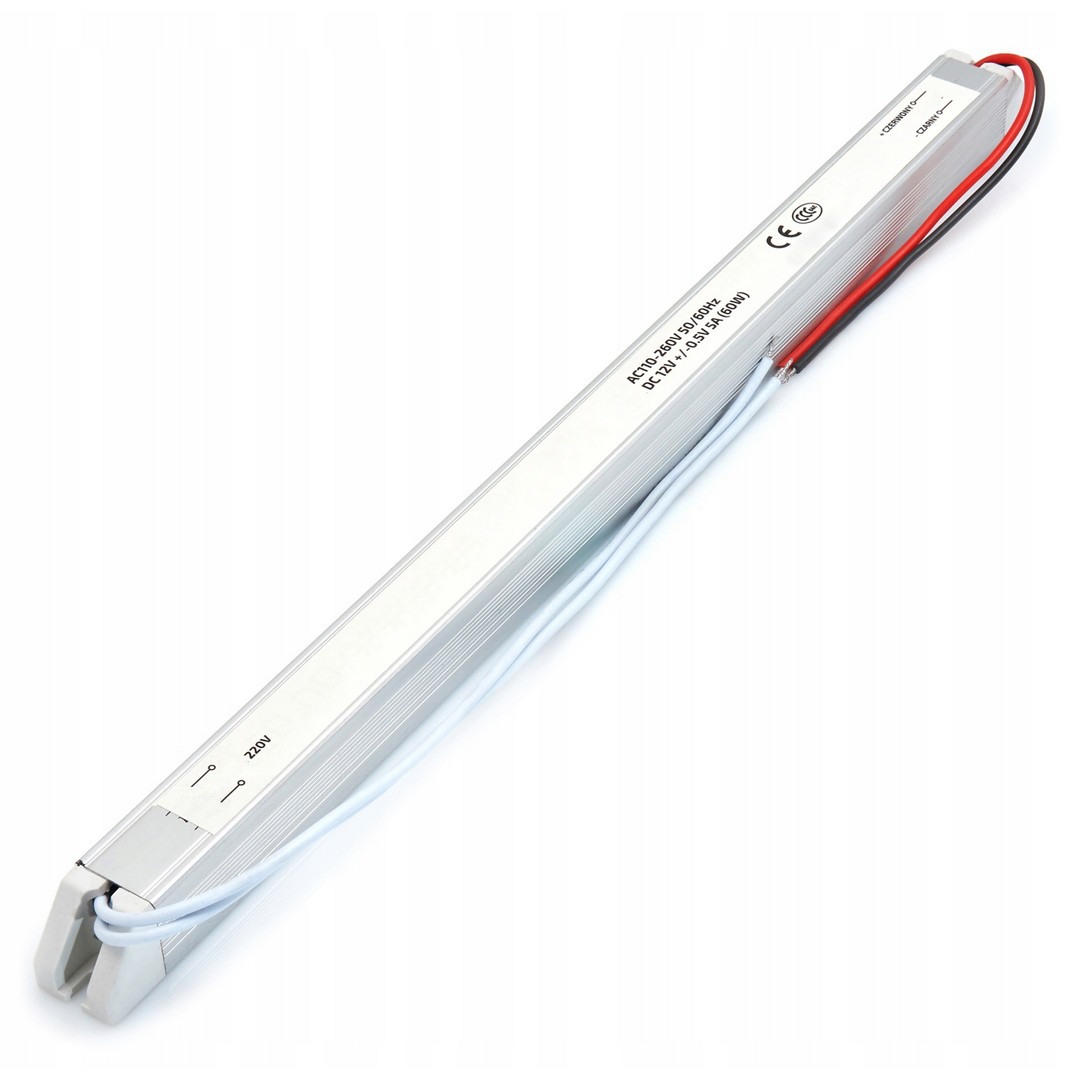 NAPAJAČ LED 12VDC 60W 5A IP20 ULTRA SLIM 0278 NAPAJAČ LED 12VDC 60W 5A IP20 ULTRA SLIM 0278