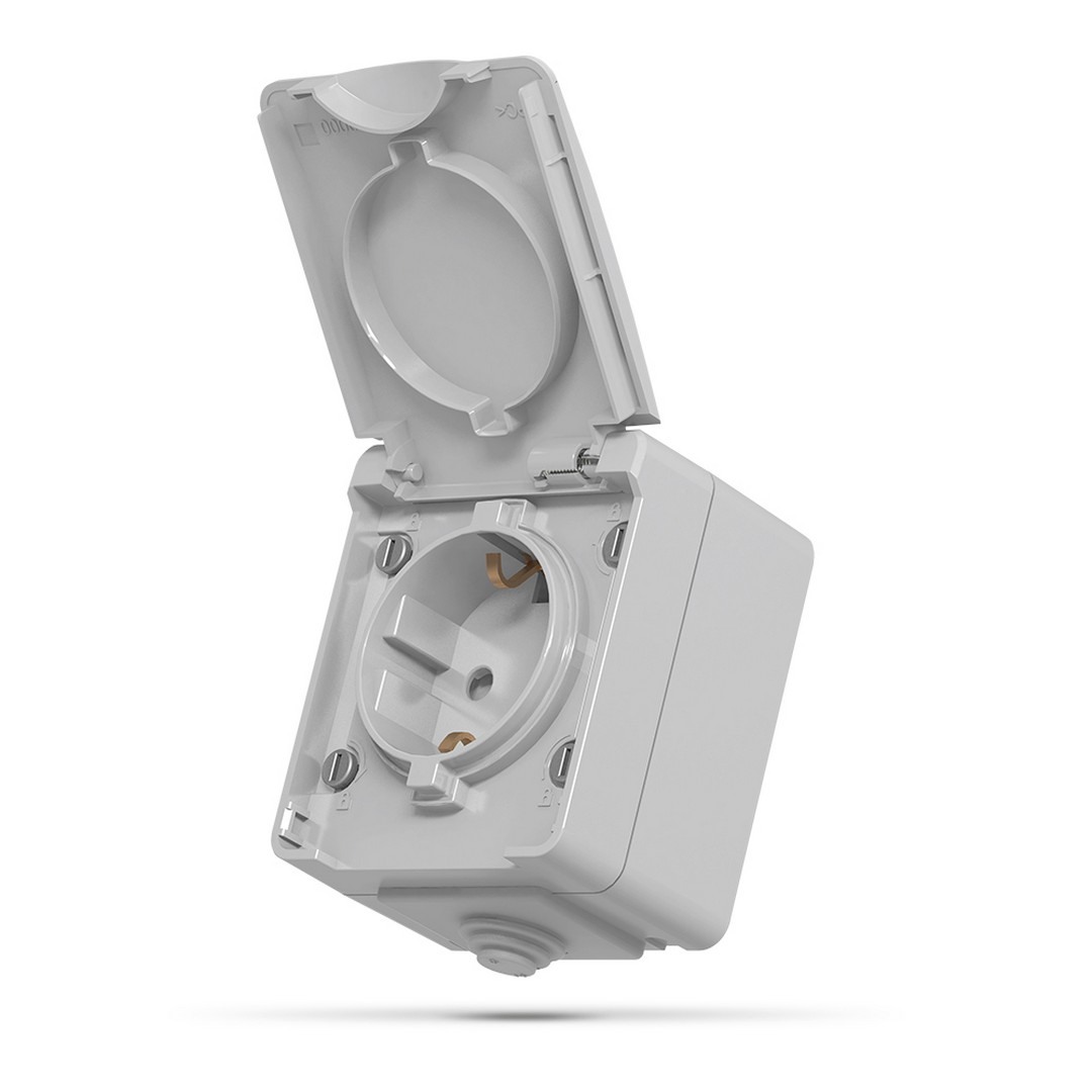 VIDEX OG PRIKLJUČNICA ŠUKO IP65 16A SIVA VIDEX OG PRIKLJUČNICA ŠUKO IP65 16A SIVA