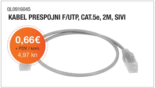 [predstavljamo] Prespojne mrežni kabeli  CAT. 5e