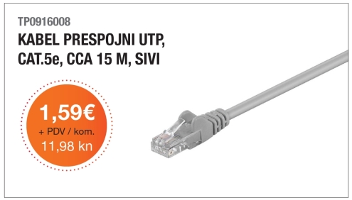 [predstavljamo] Prespojne mrežni kabeli  CAT. 5e